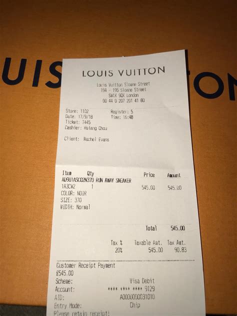 louis vuitton warehouse receipt